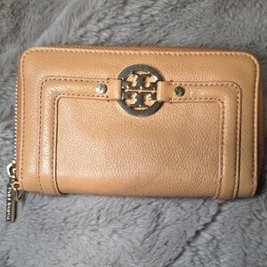 Tory Burch Camel Leather Wallet